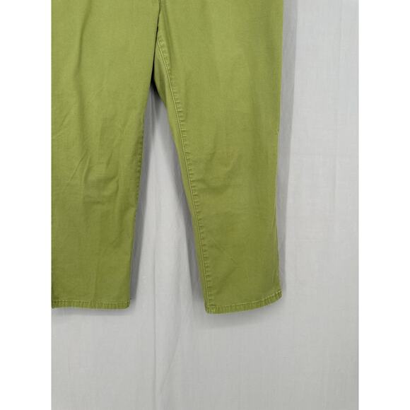 Chicos Pants Womens 10 Green High Rise Crop Stretch Capsule Cotton Capris - Picture 5 of 9